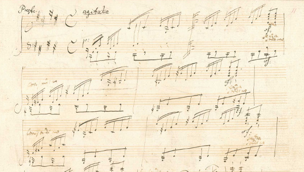 Autograph der Mondschein-Sonate op. 27 Nr. 2